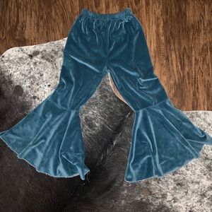 Girls Bell Bottom Velvet Flares